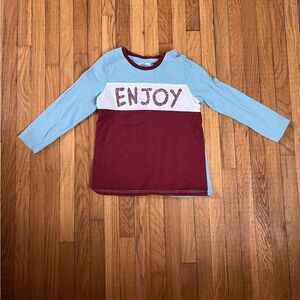 So Cute 2-3 years Enjoy Long Sleeve Shirt - Blue and Red